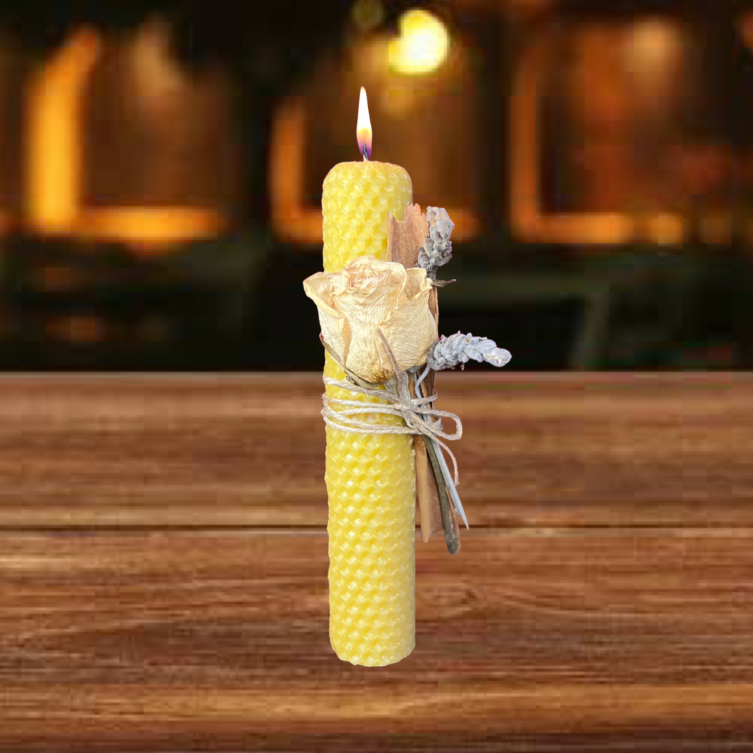 Vela de cera de abeja vibración del amor