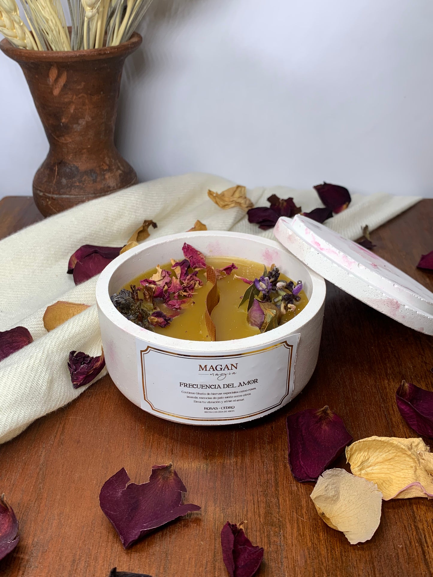 Vela del Amor - Rosas + Cedro